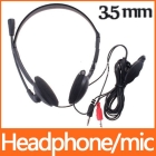Freeshipping XTY-21 3.5mm PC Microphone Headphone Headset Talk - black Free Shipping 