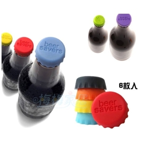 New Arrival Wholesale 6 x Silicone Beer Savers Bottle Caps Sealer 
