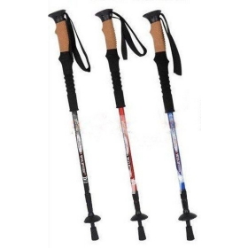 Promotion 3-Section 7075 aluminium alloy straight bar hiking pole Ski rod Telescopic Hiking Antishock Pole Walking Stick----12