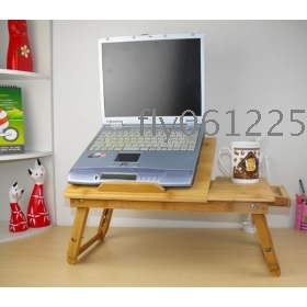 Free Shipping Laptop Desk Inartificial Bamboo Foldable Table Folding Small Laptop Desk By fly061225