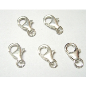 Free Shipping 10pcs  Sterling Silver Lobster Claw Clasp For DIY Craft Jewelry 12mm W37