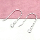 Free Shipping 20pcs  Sterling Silver Earring Hooks Finding For DIY Craft Jewelry 9.5X19mm WP286