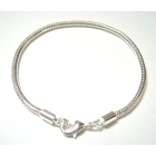 Free Shipping 10pcs/Lot Silver Plated Bracelets Beaded Bracelet Fit Charms Bracelet Murano Jewelry DIY Craft 7.8inch C10