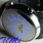 wholesale Unique Design Blue LED Dot Matrix Men's Sport Watch 