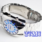 2011 Blue LED Dot Matrix Round Dial Men's Wrist Watch HOT