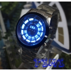 Fashion Blue Binary LED Watch Mens NEW Shinshoku 