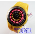 2012 New Diving Clock. Mens/Gents Sports Watch. Yellow Binary LED Watch hotsale
