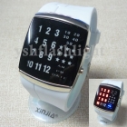 free shiippingSuper Star Binary LED Digital GEL Sport Wrist Watch