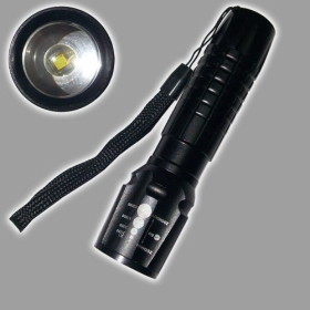 free shipping Adjustable Zoom 3W LED light Flashlight  1*18650 battery