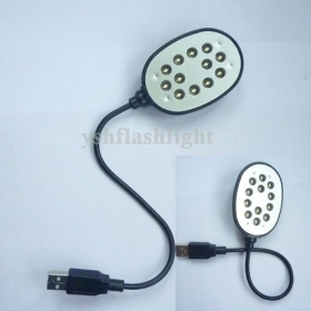 Freeshipping!Super 12LED USB  Flexible Music Stand Lamps LED book reading light lamp