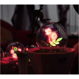  Romantic flower Night Light Fireworks LED Lamp Night Light with Romantic Flower Pot Shape BEST christmas gifts