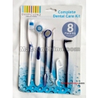 8 piece kit home dental care kit dental stain eraser mirror tongue tooth brush toothpick floss