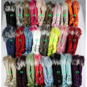 Wholesale rabbit fur gloves,lady's winter fingerless glove,half-fingers glove,25 colors mitten,keyboard glove ,accept paypal&mixed colors