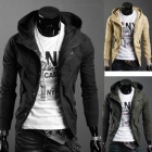 Free Shipping Men's Slim Stylish Coat Hoody Jacket Zip Outwear Tops 3 Colors
