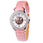  New Ladies Automatic Mechanical Pink Girls Watch(A439) 