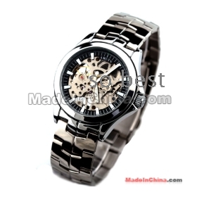 Hot Sale Luxury Men's Mechanical Stainless Steel Watch, Hollow Men'sWrist Watches(A8028) 