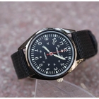 Free Shipping Black Dial Cloth belt quartz Mens watch(A429)