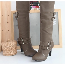2011 Korean Qiu Dongkuan metal belt buckle casual boots
