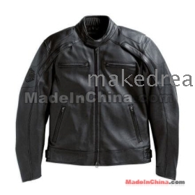 Free Shipping! 98099 Men's Reflective Skull Leather Jacket 98099-07VM 
