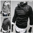 hot sale!!!   free shipping brand new Male Inclined zipper design catch hair even cap knitting coat clothing size M L XL XXL x4