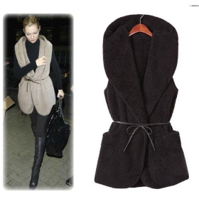 Promotion price !!! free shipping new women's hair wool vest thick coat---8