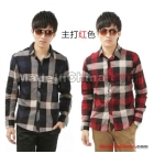  free shipping New men's grid long sleeve shirt size L XL XXL XXXL  goodagain668 