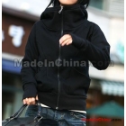 goodagain668 brand new women's high-necked catch hair zipper with finger guard hair sweater garment cap coa h3