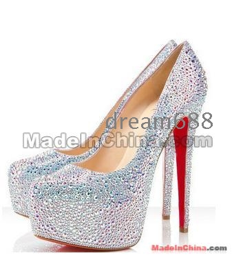 shoes high diamond wedding shoes high-heeled shoes size 34 35 36 37 38