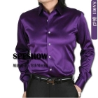 Promotion price!!! free shipping brand new shiny silk satin long-sleeved shirt Men's SA014 long sleeve clothing --8