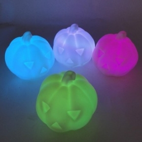 Wholesale - Free Shipping 50 Pieces Mini Pumpkin LED Colour Changing Lamp Halloween Christmas Holiday Light Lamp