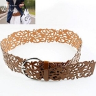 Wholesale Free Shipping 10 Pieces/Lot NEW Women Fashion Sweet Hollow Wide Waist Leather Belt