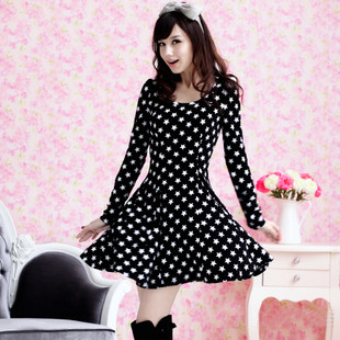 New summer Japan Womens Stretchy Flower Full Length Dress /maxi