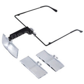 Free Shipping ,10pcs/lot,Eyewear Style Eye Glasses 1.5/2.5/3.5 Magnifier with LED Light 