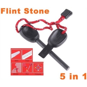 Flint Fire Starter Whistle Compass Saw Ruler Outdoor Survival Kit, 30pcs/lot, Free Shipping, Wholesale, Dropshipping 
