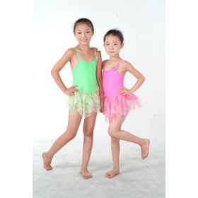 Free Shipping + gifts wholesale kids girls swimwear swimsuit one piece Ballet Dance TUTU girls swimsuits 10 pcs/lot 