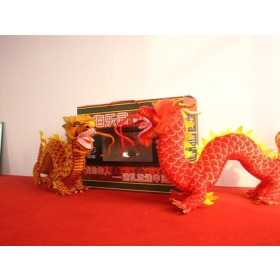 High Quality Typical China Dragon Soft Toy Short Plush Toys Red Color Free Shipping