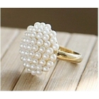 Min.order is $15 (mix order) Fashion elegant Mushroom head white pearl ring,fashion rings 1041 