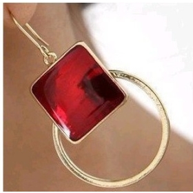 Min.order is $15 (mix order) Promotion unique retro square and circle earring free shipping 3046 