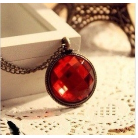 Min.order is $15 (mix order) Retro Red gem necklace fashion jewelry ,jewellery4128