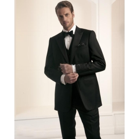 Free Shipping!!Wholesale cheap men's suits/Brand new Fashion black business suits,wedding suits/wedding tuxedo &Bridegroom suit/suit include Jacket+Pants+Tie+Vest / any Color Available 0026