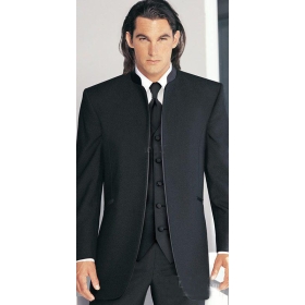 Wholesale cheap men's suits!!Free Shipping!!/Brand new Fashion black business suits,wedding suits/wedding tuxedo &Bridegroom suit/suit include Jacket+Pants+Tie+Vest / any Color Available 0044