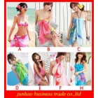 Sexy Woman Beach Veil Beach Towel Scarf Wrap Swimwear Sarong Bikini Swim Wear Swimsuit Pareo Dress