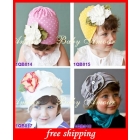 Cute  Flower Beanie Hats Barrette Headgear Kids Berets  Caps Chapeau Dicer Beanie 32 Colors
