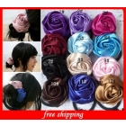 Rose Flower Hair  Women's  Girl Fashion Flower Rose Bun Shaper  Band Hair Ring Hair Rope Free Shipping