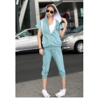 Chun xia hold new han edition dress even cap short sleeve health garment 7 minutes of pants leisure suit