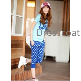 The big summer sports leisure suit han edition dress code sports lady clothing suits the stars who South Korea pattern           