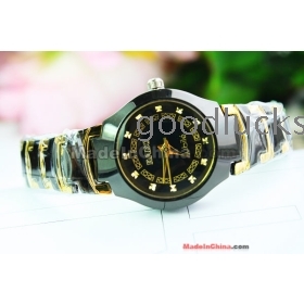 Lady steel belt watch stone table round table pointer the female