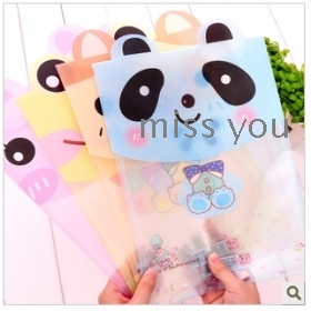 South Korea stationery cartoon lovely file packet transparent A4 material bag file pocket A971 