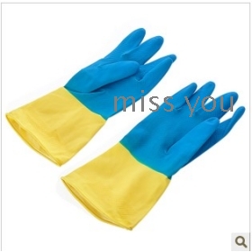 Natural emulsion laundry gloves rub garment gloves housework D861 gloves 