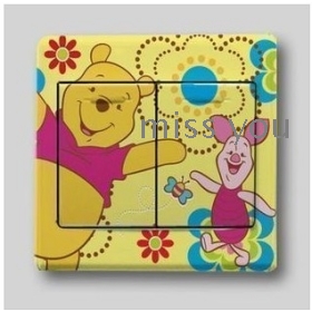  household cute teddy bear DIY switch stick/graffiti wall stick/cartoon color switch D158 patch 